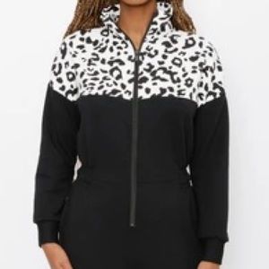 Smash + Tess x Brunette the Label - Girlfriend Romper in Snow Leopard